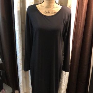 LuLaRoe XL Debbie Solid Black Stretchy Polyester